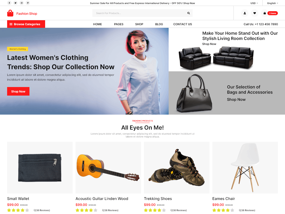 Fashion Shop Storefront theme screenshot