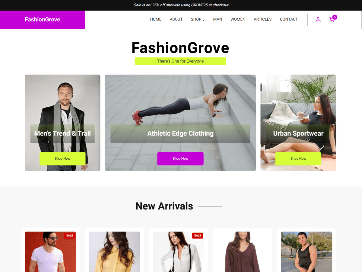 FashionGrove theme screenshot