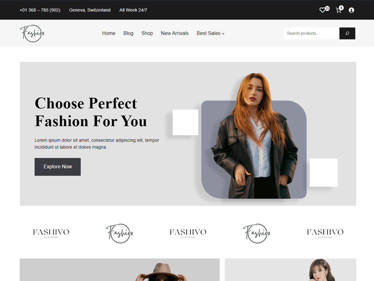 Fashivo theme screenshot