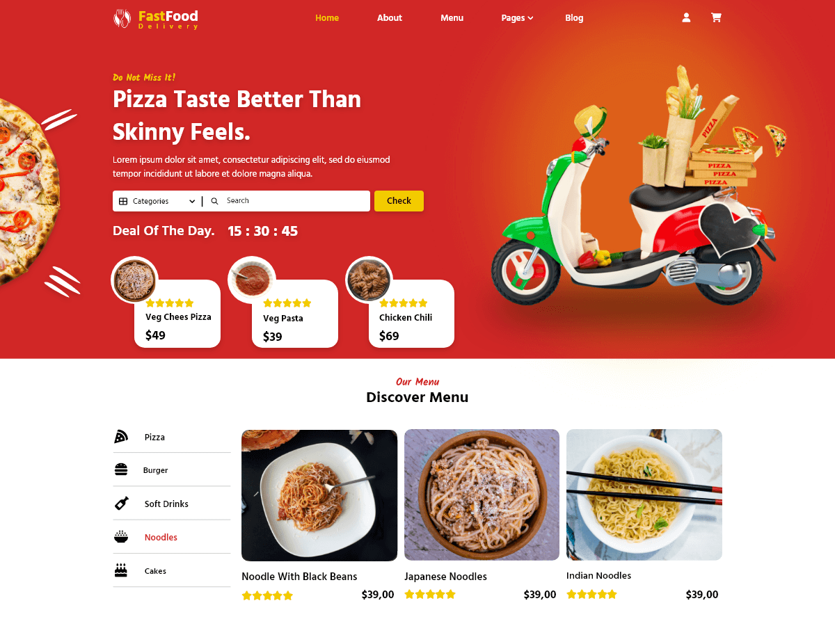 Fast Food Delivery theme screenshot