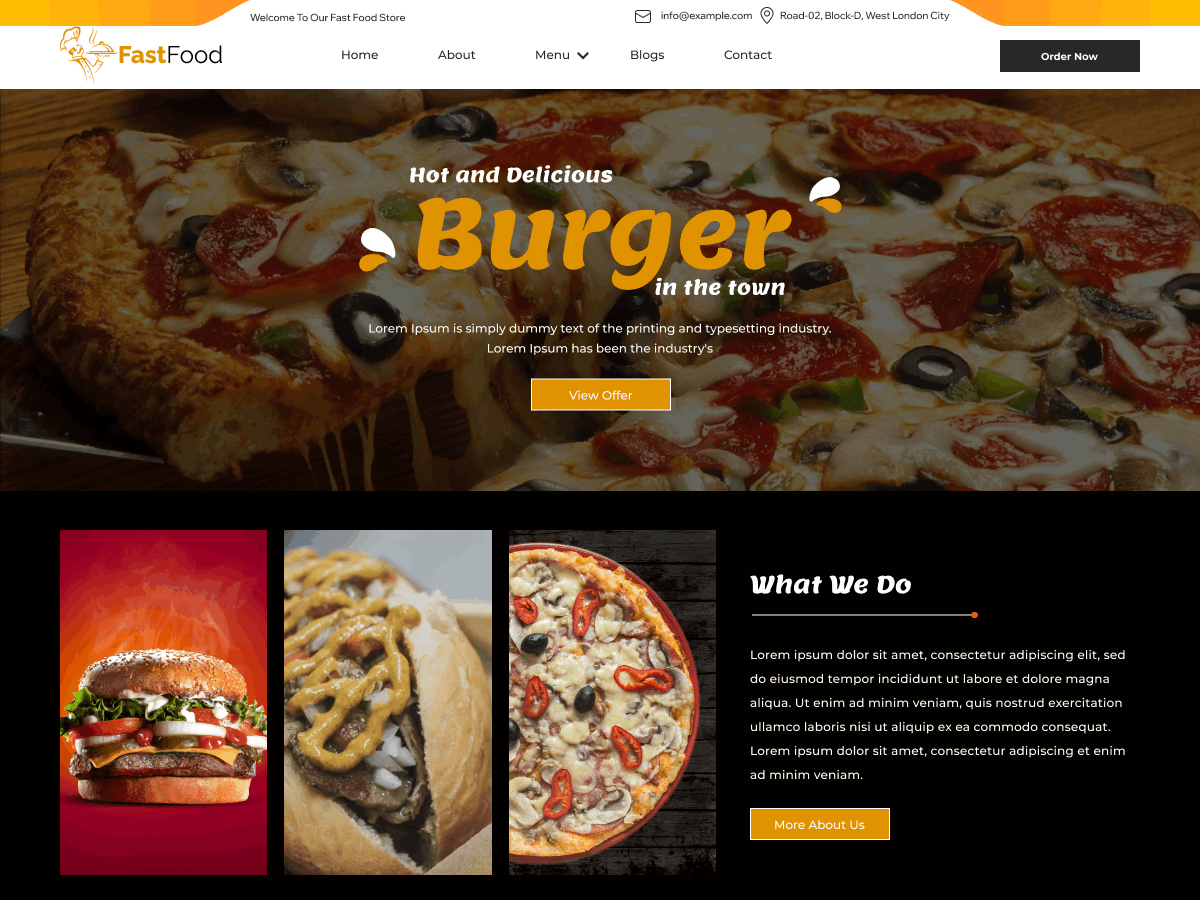 Fast Food Joint theme screenshot