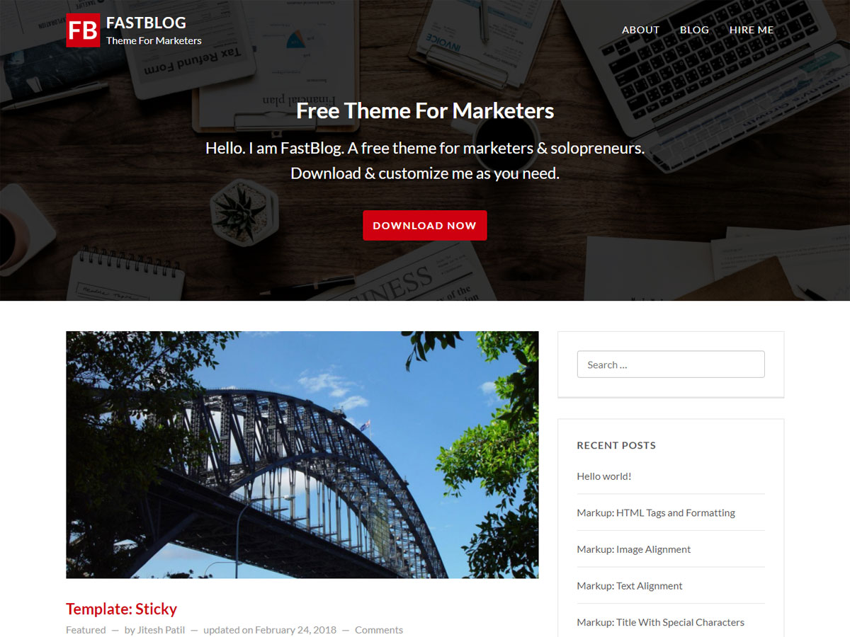FastBlog theme screenshot