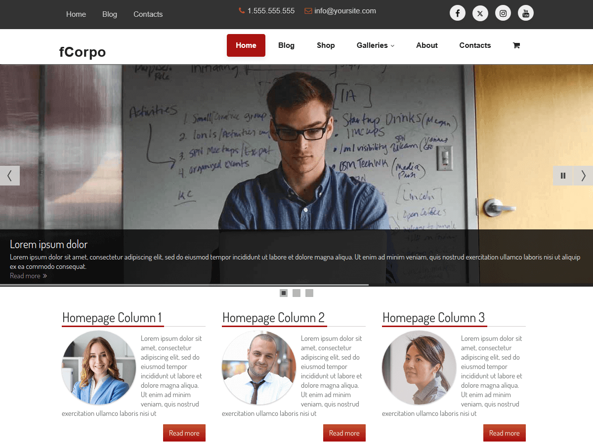 fCorpo theme screenshot
