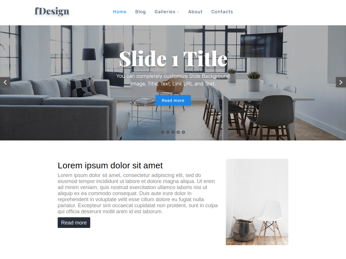 fDesign theme screenshot