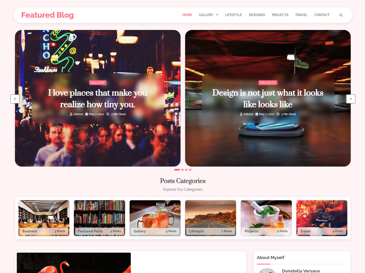 Featured Blog theme screenshot