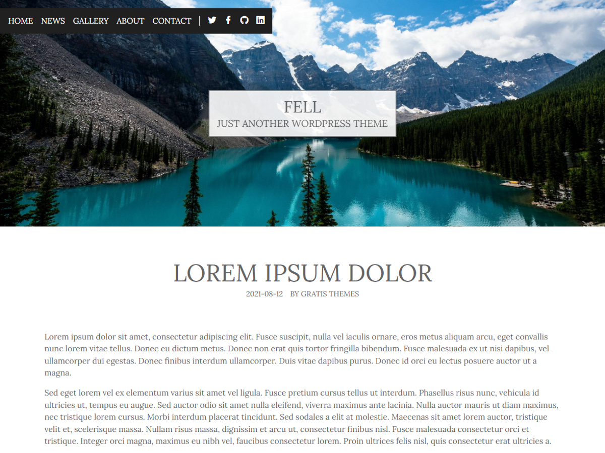 Fell theme screenshot