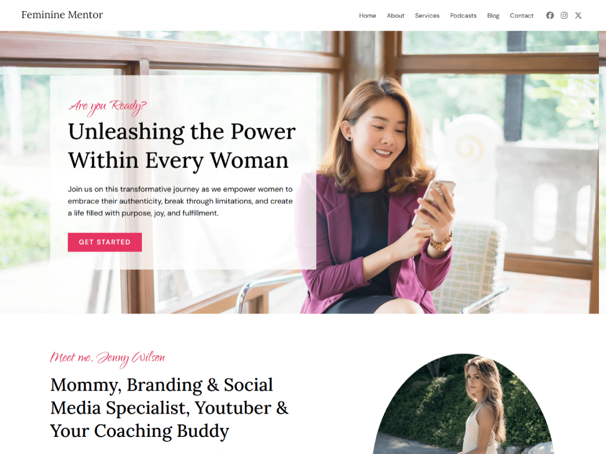 Feminine Mentor theme screenshot