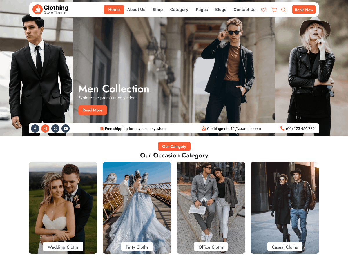 Feminine Store Rental theme screenshot