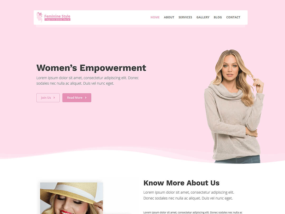 Feminine Style theme screenshot