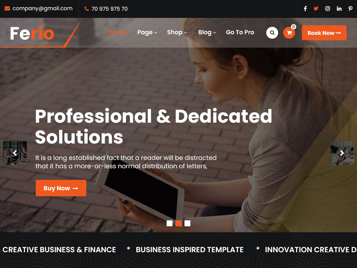 Ferio theme screenshot