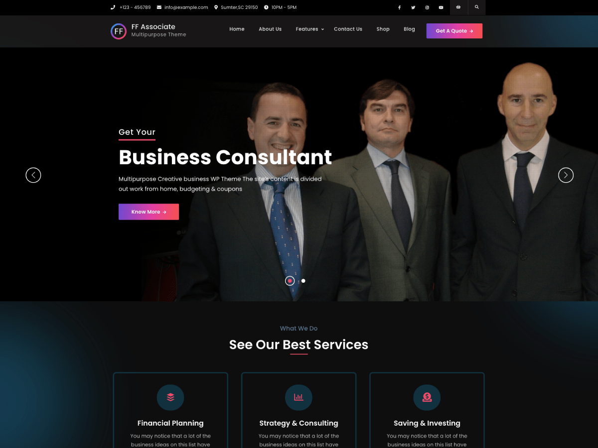 FF Associate theme screenshot