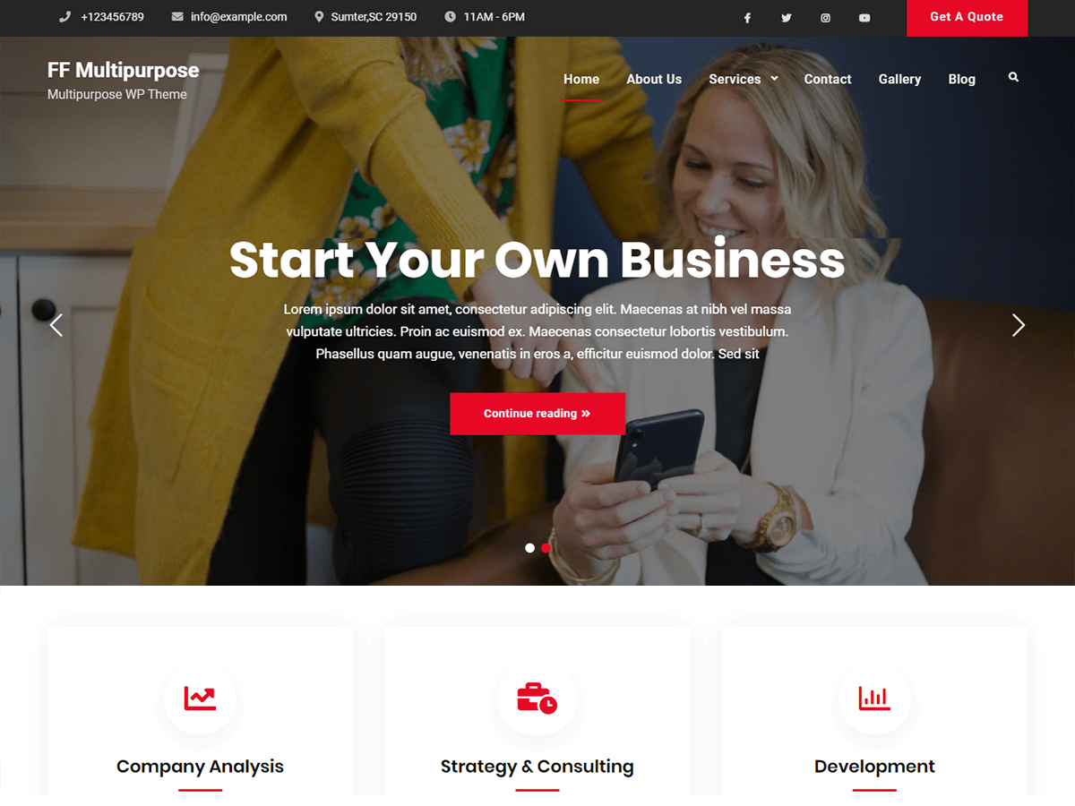 FF Multipurpose theme screenshot