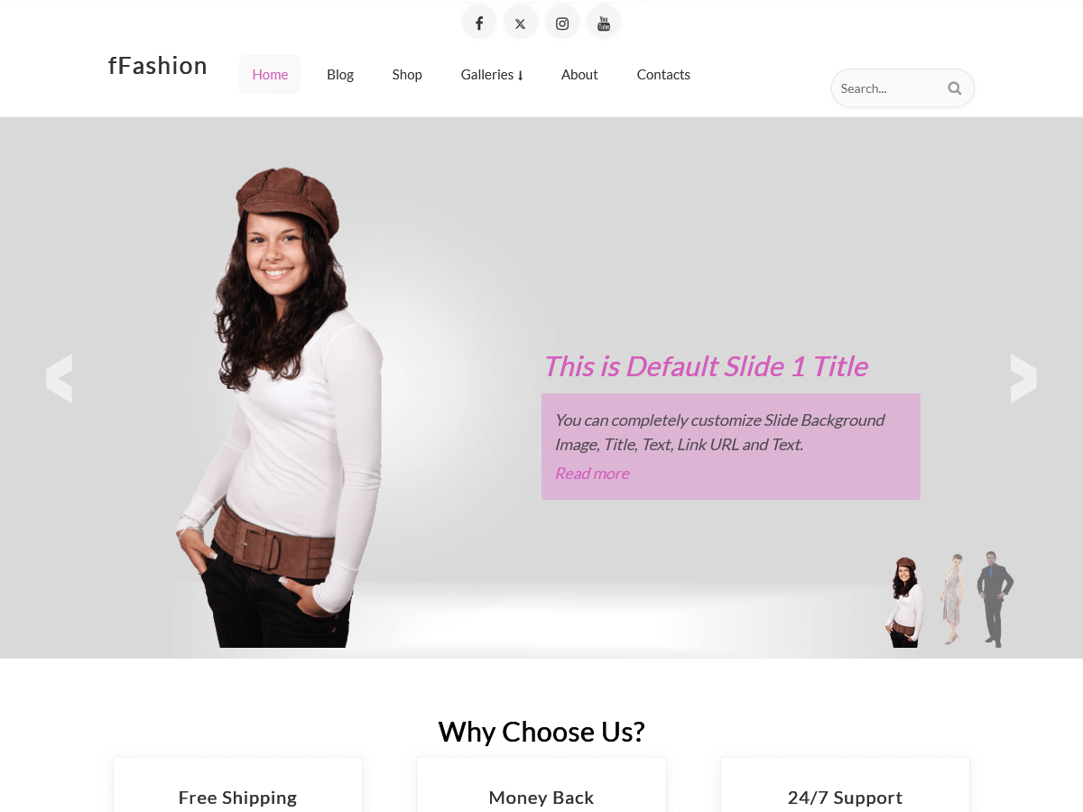 fFashion theme screenshot