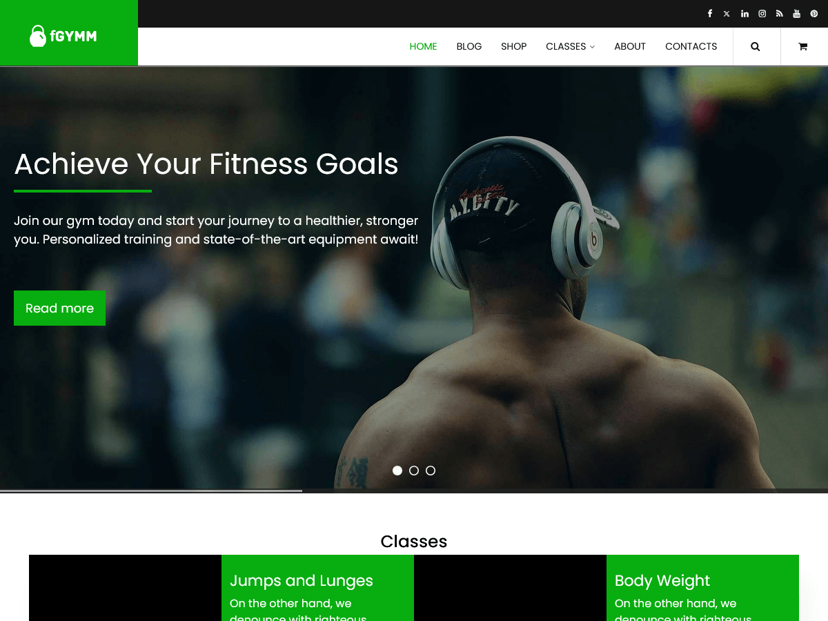 fGymm theme screenshot