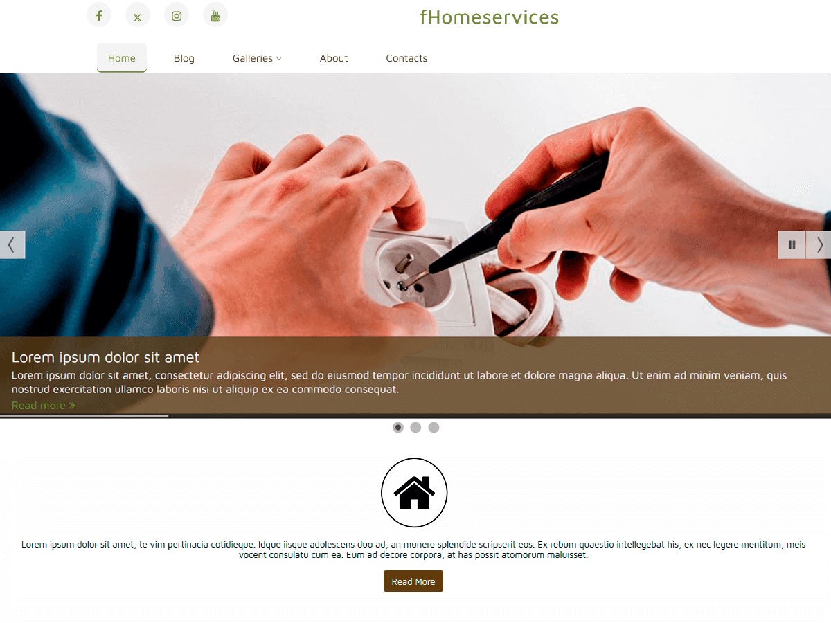 fHomeServices theme screenshot