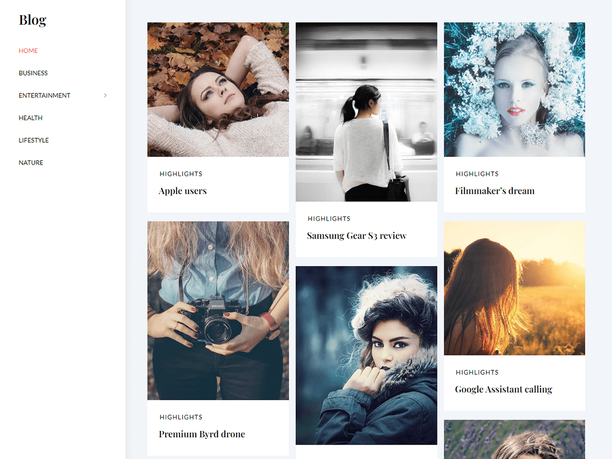 Fifteen Blog theme screenshot