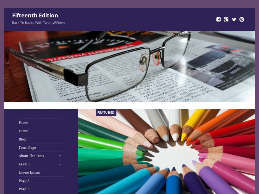 Fifteenth theme screenshot