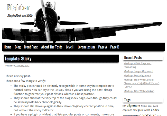 Fighter theme screenshot