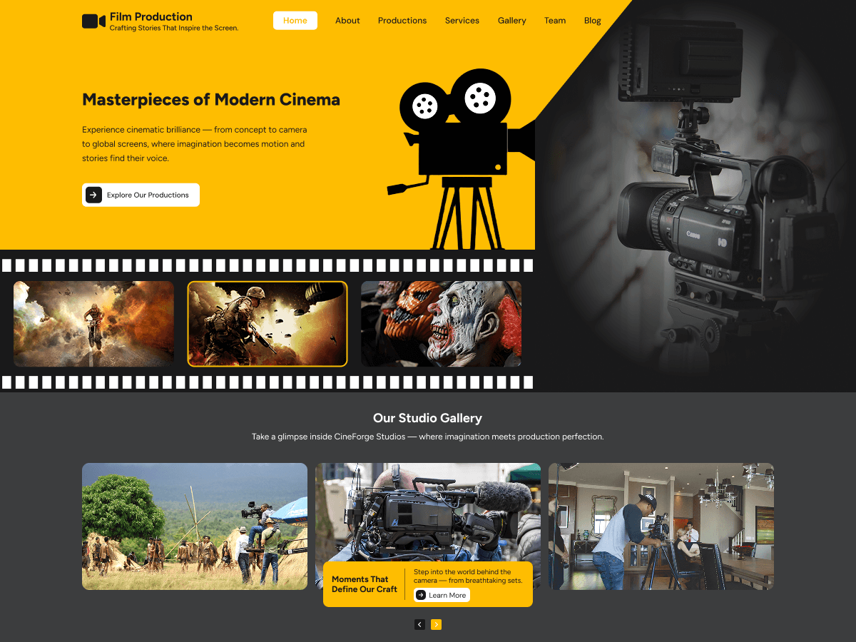 Film Production theme screenshot