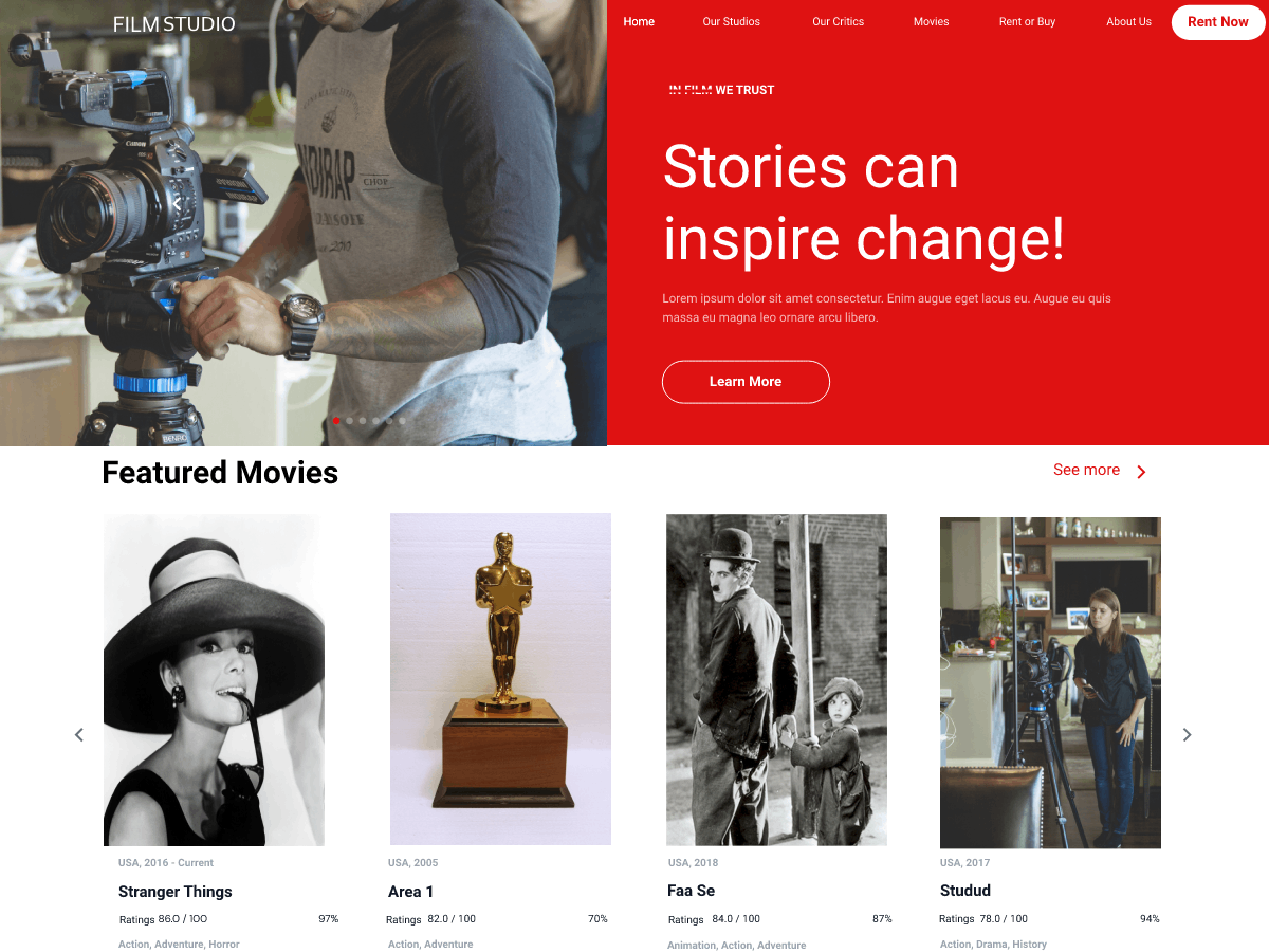 Film Studio theme screenshot