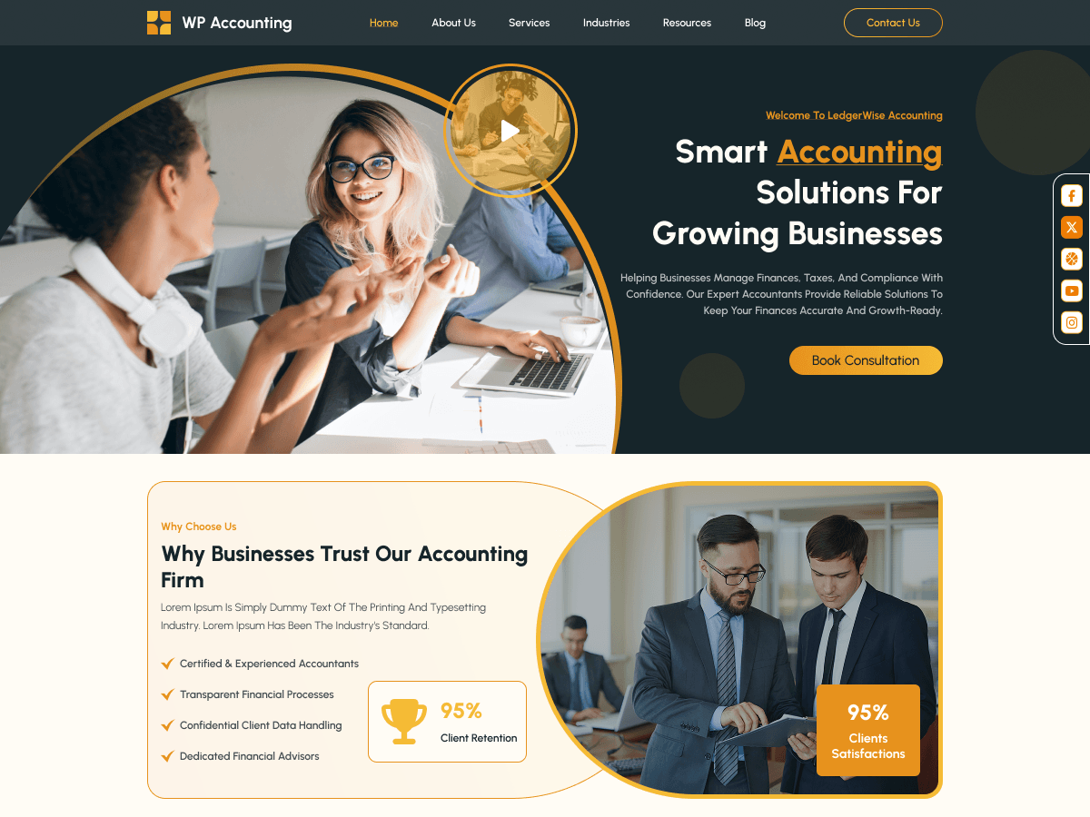 Finance Accountant theme screenshot