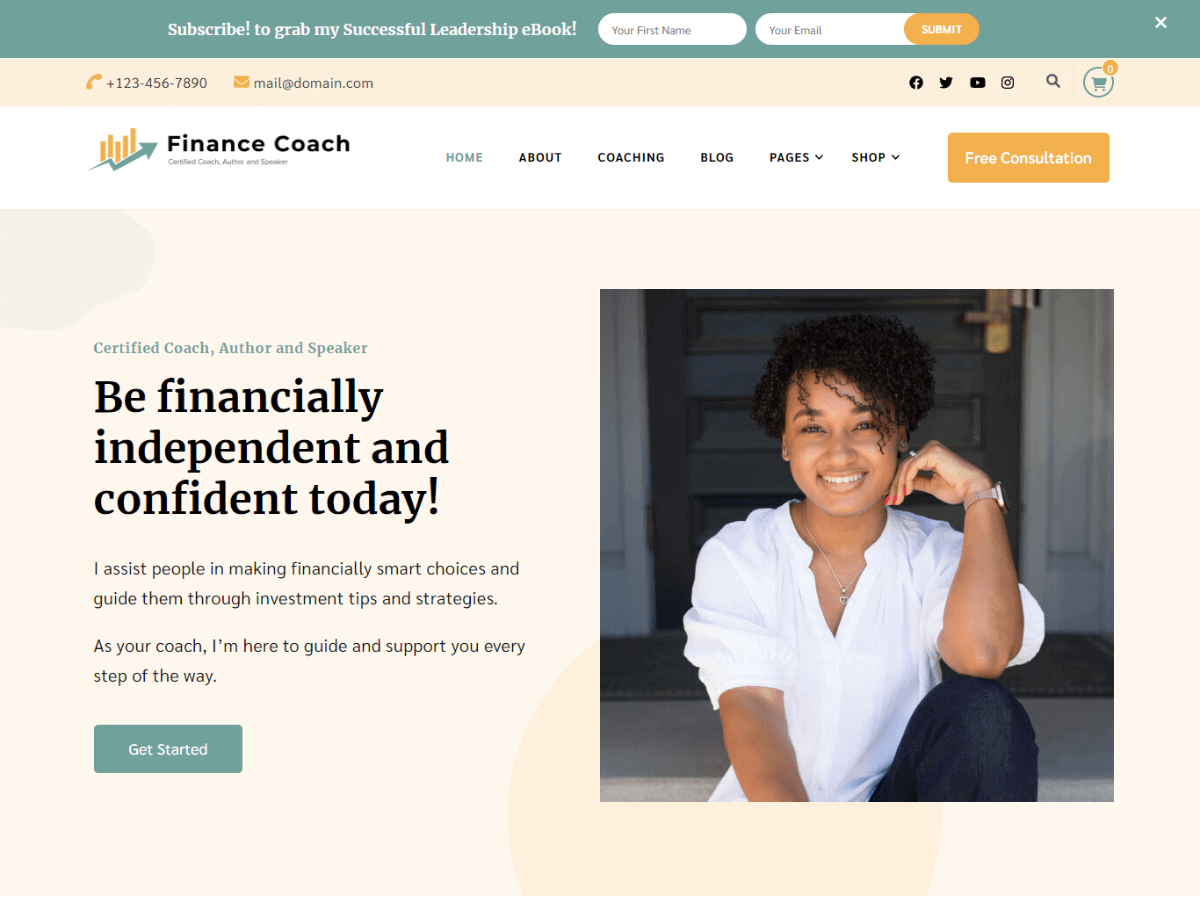 Finance Coach theme screenshot