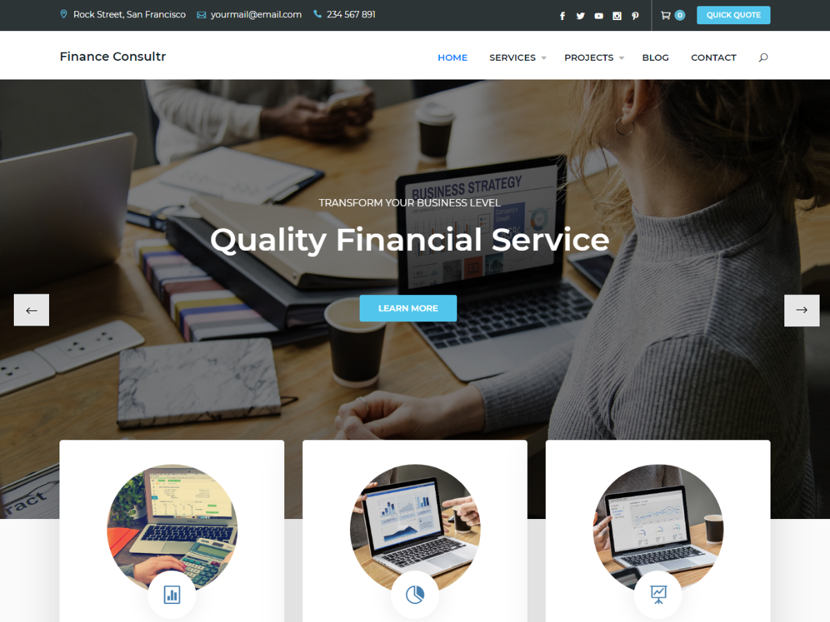 Finance Consultr theme screenshot