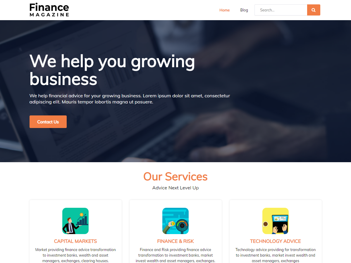 Finance Magazine theme screenshot