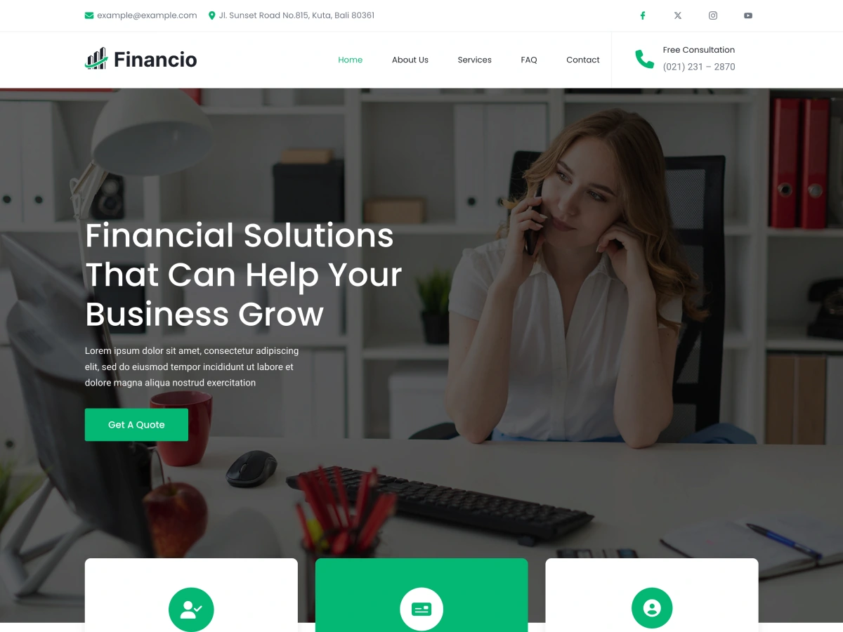 Financio theme screenshot