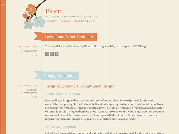 Fiore theme screenshot
