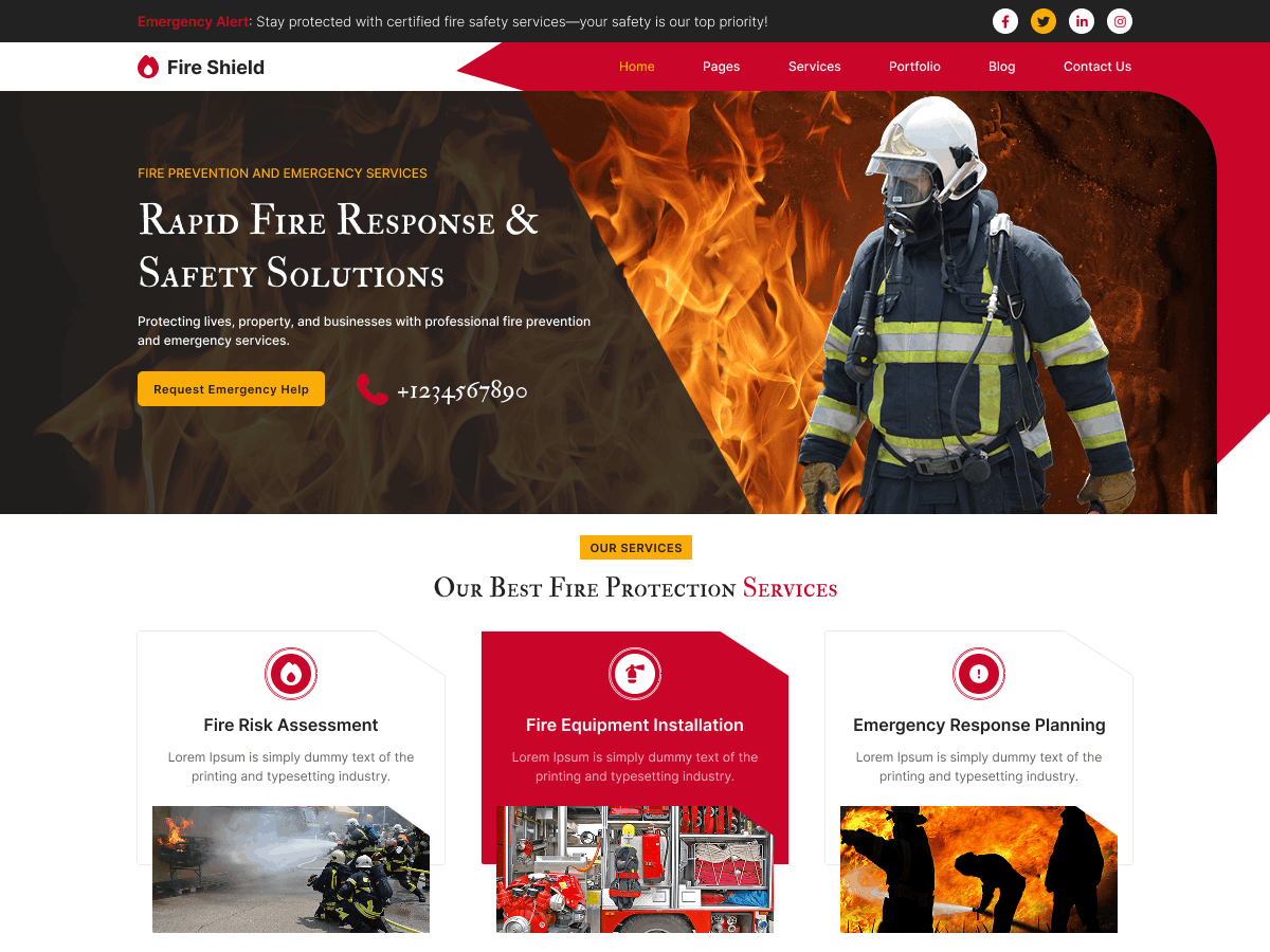 Fire Brigade theme screenshot