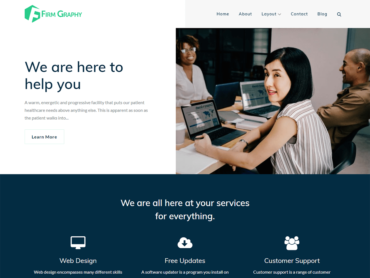 Firm Graphy theme screenshot
