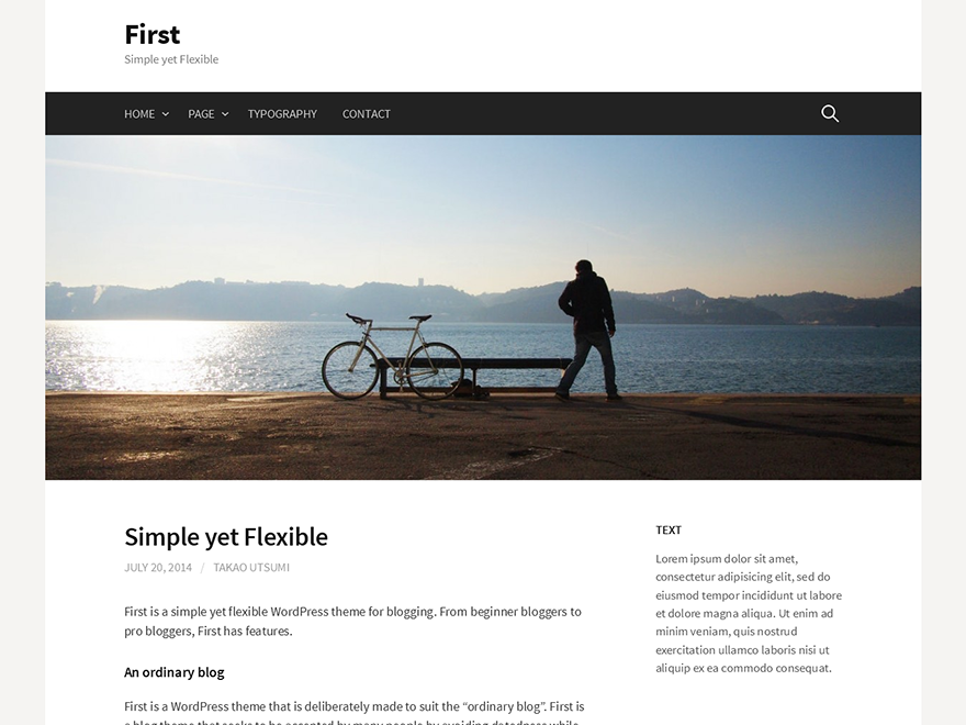 First theme screenshot