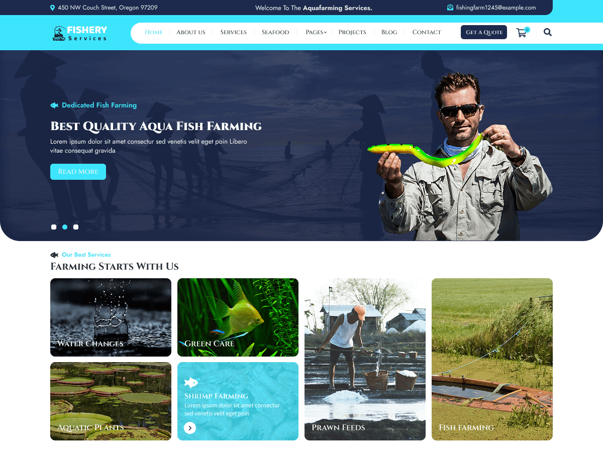 Fishery Services theme screenshot