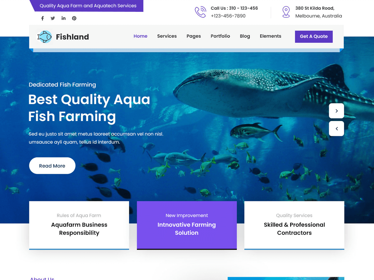 Fishland FSE theme screenshot