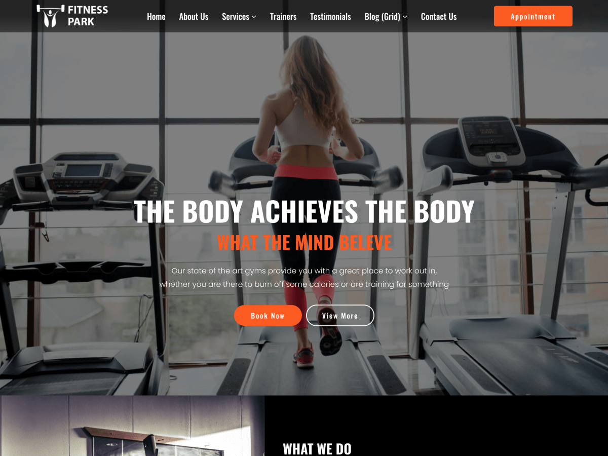 Fitness FSE theme screenshot