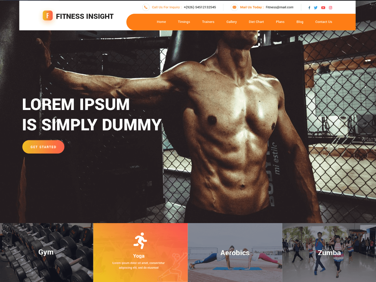 Fitness Insight theme screenshot