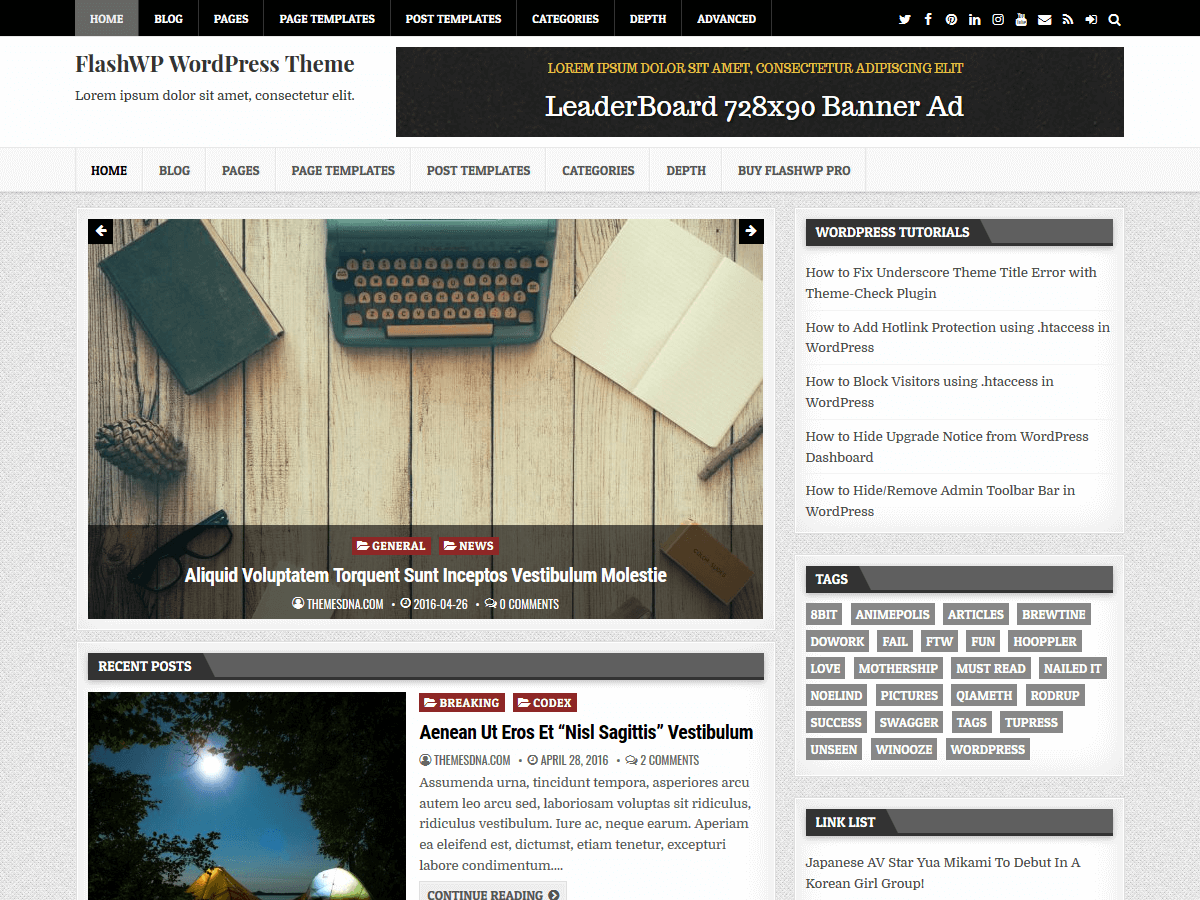 FlashWP theme screenshot