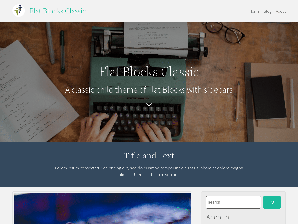 Flat Blocks Classic theme screenshot