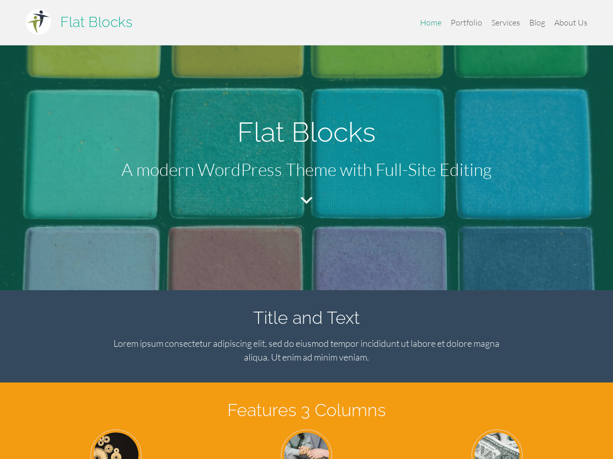 Flat Blocks theme screenshot