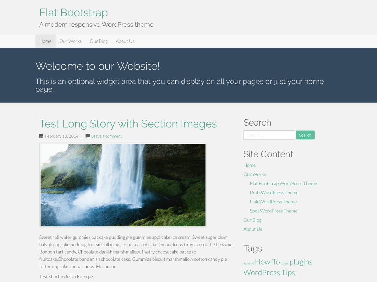 Flat Bootstrap theme screenshot