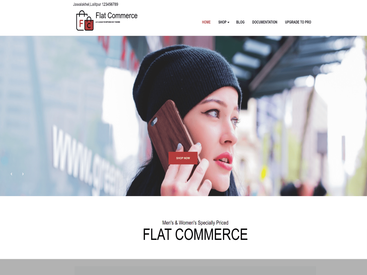 Flat Commerce theme screenshot