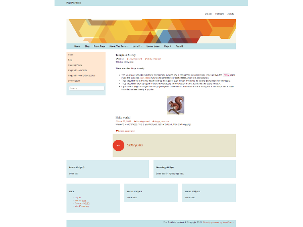 Flat Portfolio theme screenshot