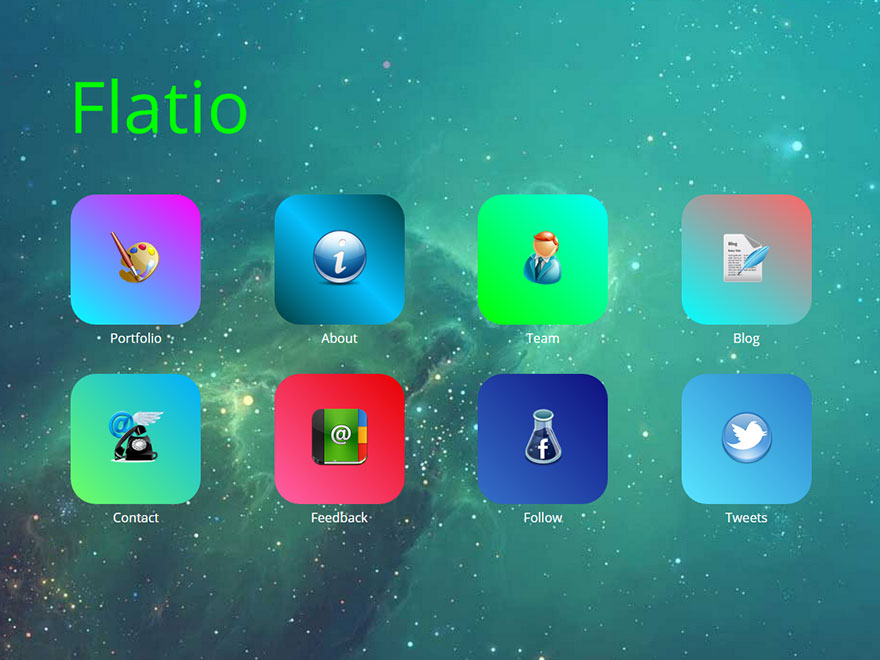 Flatio theme screenshot