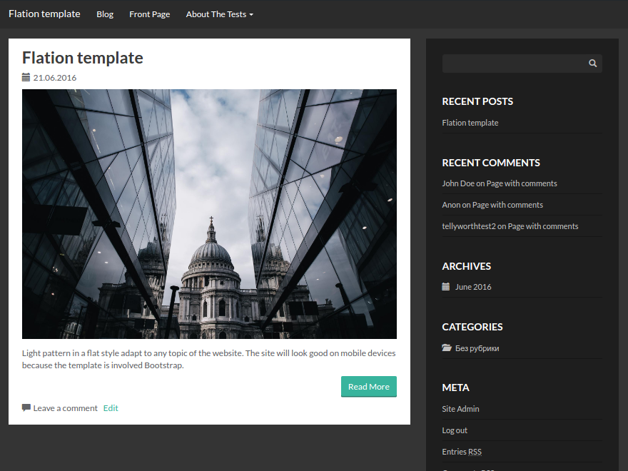 Flation theme screenshot