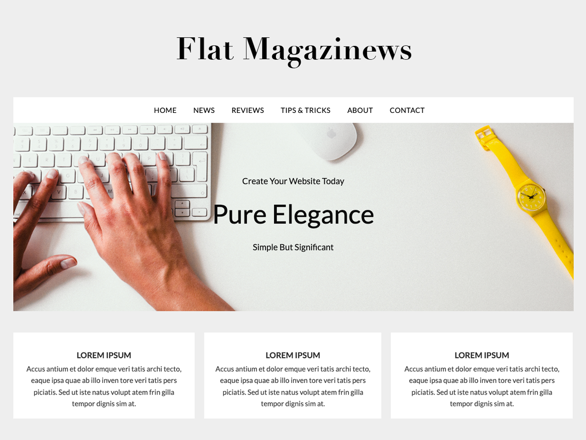 FlatMagazinews theme screenshot