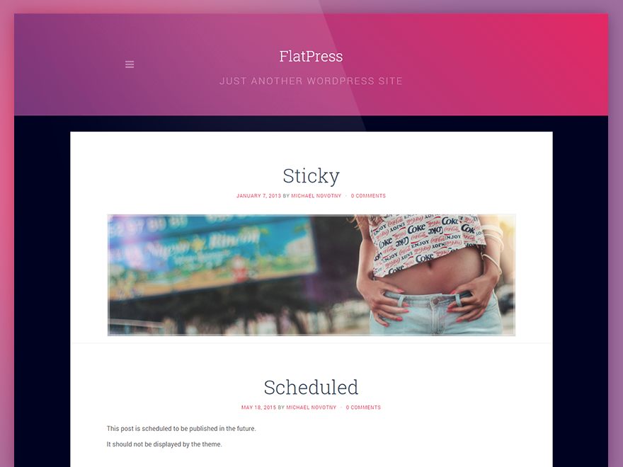 FlatPress theme screenshot