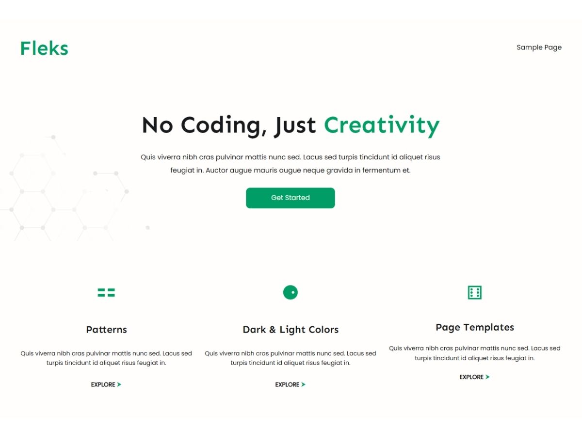 Fleks theme screenshot