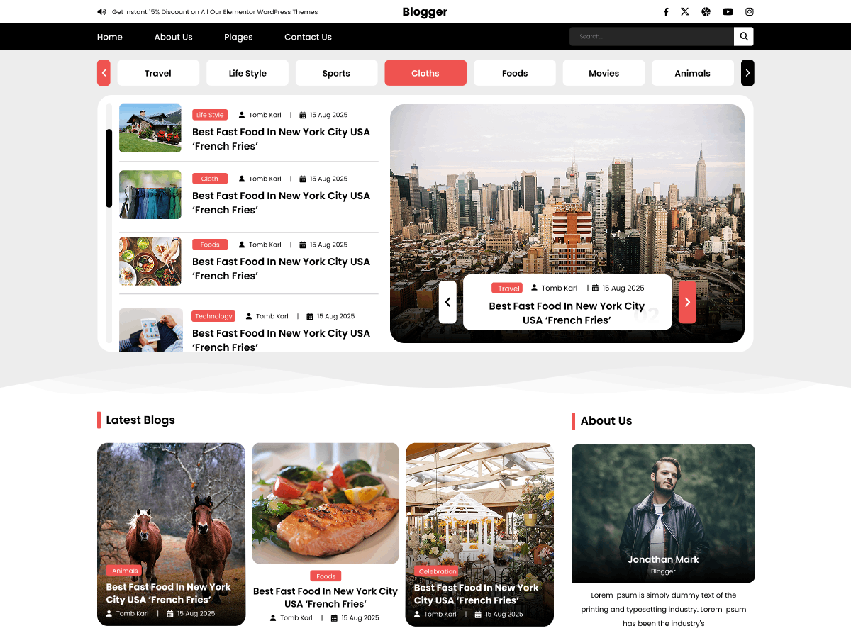Flex Blogging theme screenshot
