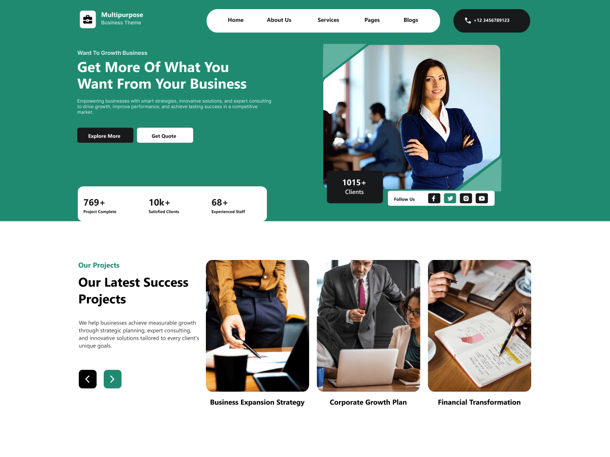 Flex Business Consultant theme screenshot